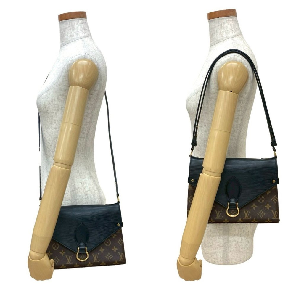 LOUIS VUITTON Saint Michel Monogram Epi Leather Semi-One Shoulder Bag in Brow... - Picture 2 of 10